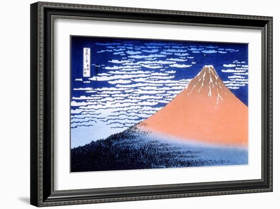 Red Fuji, 1823-1831-Katsushika Hokusai-Framed Giclee Print