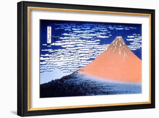 Red Fuji, 1823-1831-Katsushika Hokusai-Framed Giclee Print