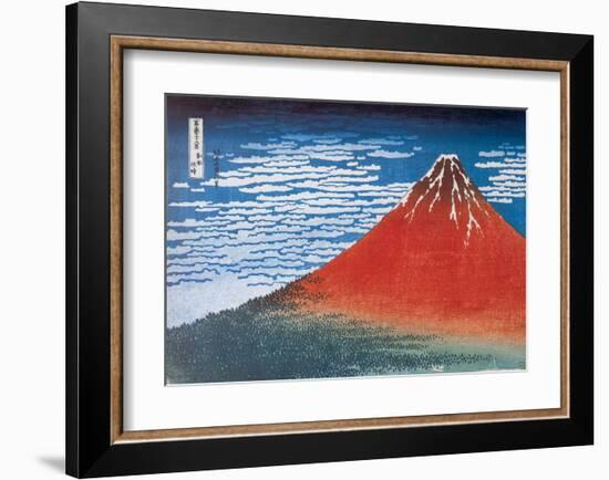 Red Fuji, South Wind, Clear Sky-Katsushika Hokusai-Framed Art Print