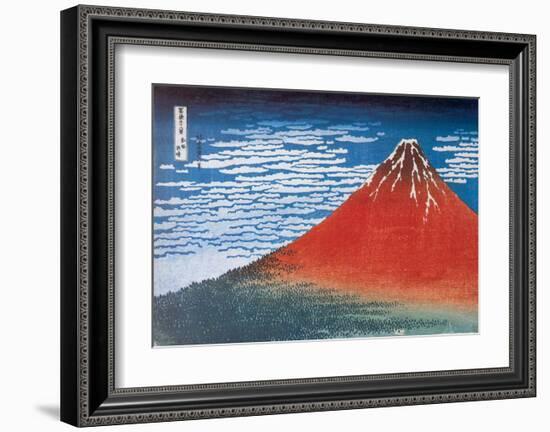 Red Fuji, South Wind, Clear Sky-Katsushika Hokusai-Framed Art Print