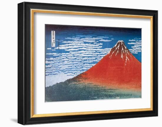 Red Fuji, South Wind, Clear Sky-Katsushika Hokusai-Framed Art Print