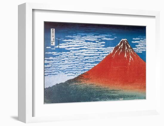 Red Fuji, South Wind, Clear Sky-Katsushika Hokusai-Framed Art Print