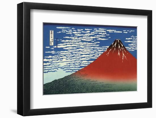 Red Fuji-Katsushika Hokusai-Framed Giclee Print