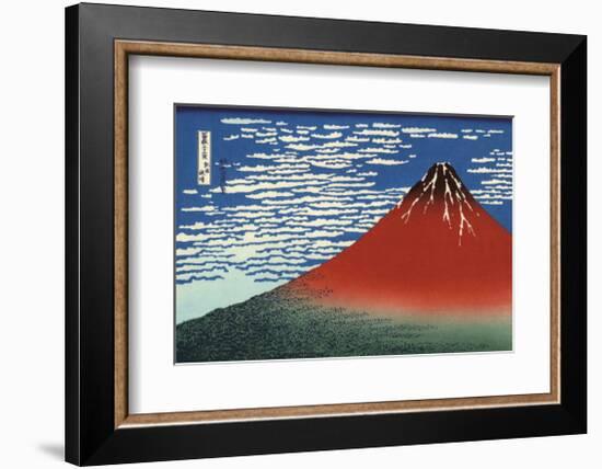 Red Fuji-Katsushika Hokusai-Framed Giclee Print