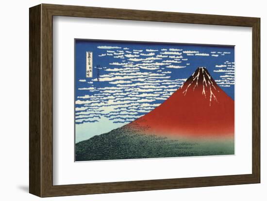 Red Fuji-Katsushika Hokusai-Framed Giclee Print