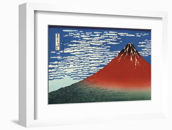 Red Fuji-Katsushika Hokusai-Framed Giclee Print