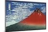 Red Fuji-Katsushika Hokusai-Mounted Giclee Print