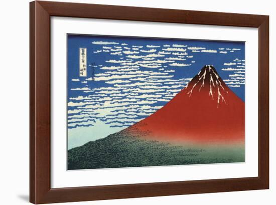 Red Fuji-Katsushika Hokusai-Framed Giclee Print