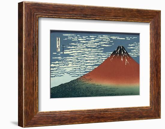 Red Fuji-Katsushika Hokusai-Framed Art Print
