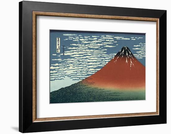 Red Fuji-Katsushika Hokusai-Framed Art Print