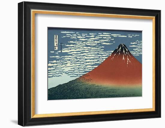 Red Fuji-Katsushika Hokusai-Framed Art Print