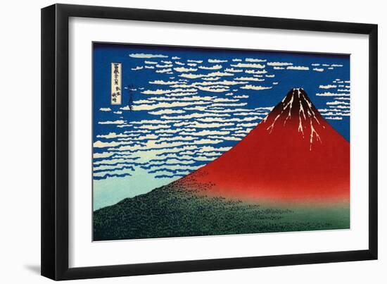 Red Fuji-Katsushika Hokusai-Framed Art Print