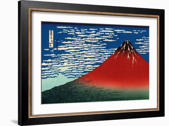 Red Fuji-Katsushika Hokusai-Framed Art Print