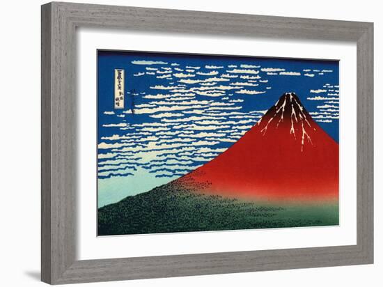 Red Fuji-Katsushika Hokusai-Framed Art Print