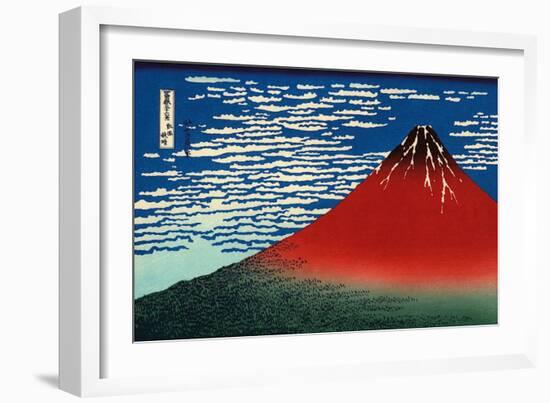 Red Fuji-Katsushika Hokusai-Framed Art Print