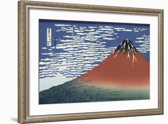 Red Fuji-Katsushika Hokusai-Framed Art Print