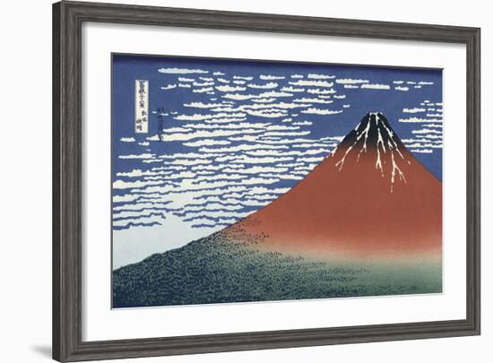 Red Fuji-Katsushika Hokusai-Framed Art Print