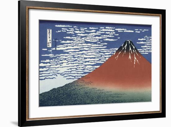 Red Fuji-Katsushika Hokusai-Framed Art Print