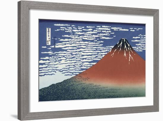 Red Fuji-Katsushika Hokusai-Framed Art Print