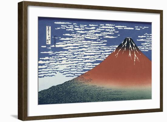 Red Fuji-Katsushika Hokusai-Framed Art Print