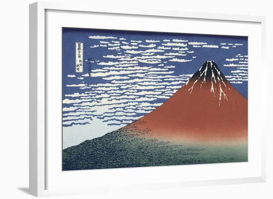 Red Fuji-Katsushika Hokusai-Framed Art Print