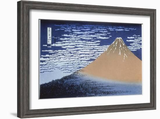 Red Fuji-Katsushika Hokusai-Framed Giclee Print