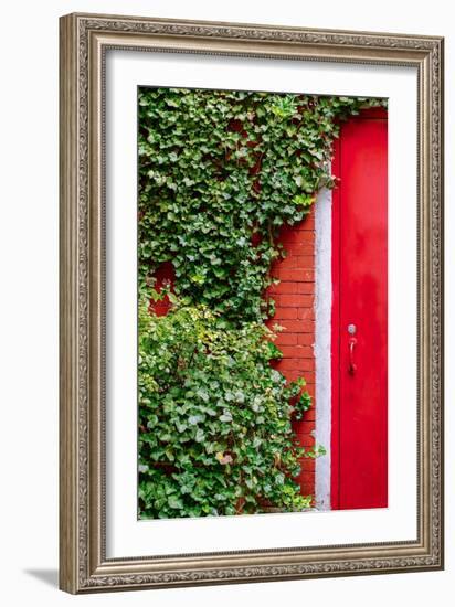 Red Garden Door-Bill Carson Photography-Framed Art Print