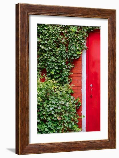 Red Garden Door-Bill Carson Photography-Framed Art Print