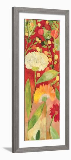Red Garden Panel 2-Kim Parker-Framed Giclee Print