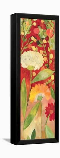 Red Garden Panel 2-Kim Parker-Framed Premier Image Canvas