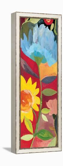 Red Gardend Panel 3-Kim Parker-Framed Premier Image Canvas
