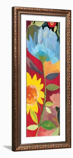 Red Gardend Panel 3-Kim Parker-Framed Giclee Print