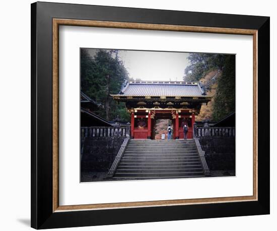 Red Gates And Temple-NaxArt-Framed Art Print