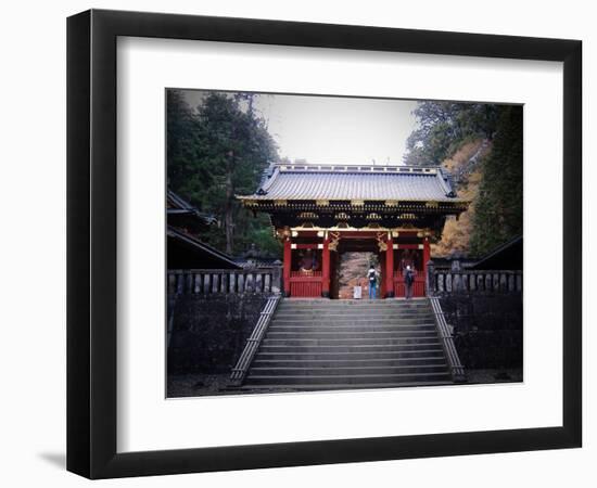 Red Gates And Temple-NaxArt-Framed Art Print