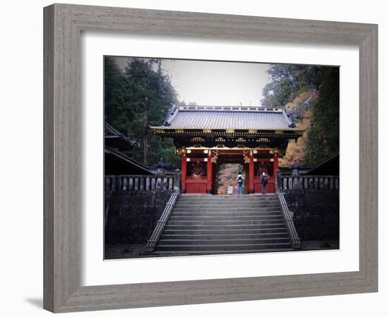 Red Gates And Temple-NaxArt-Framed Art Print