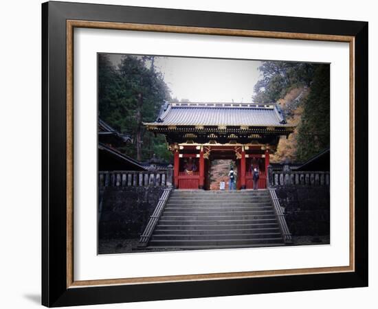 Red Gates And Temple-NaxArt-Framed Art Print