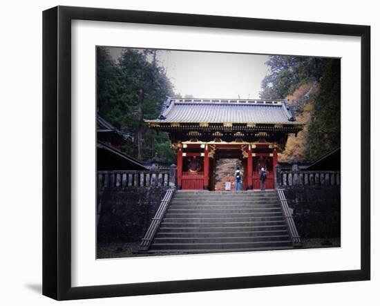 Red Gates And Temple-NaxArt-Framed Art Print