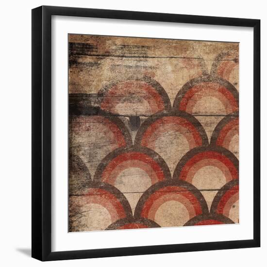 Red Geo 1-Jace Grey-Framed Art Print