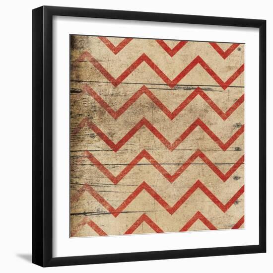 Red Geo 4-Jace Grey-Framed Art Print