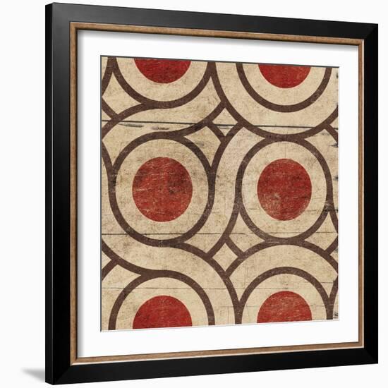 Red Geo 5-Jace Grey-Framed Art Print