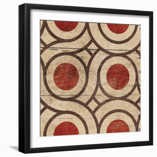 Red Geo 5-Jace Grey-Framed Art Print