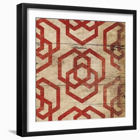 Red Geo 6-Jace Grey-Framed Art Print