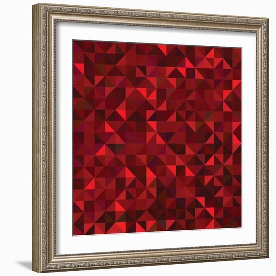 Red Geometric Background. Vector Mosaic Pattern-ESSL-Framed Photographic Print
