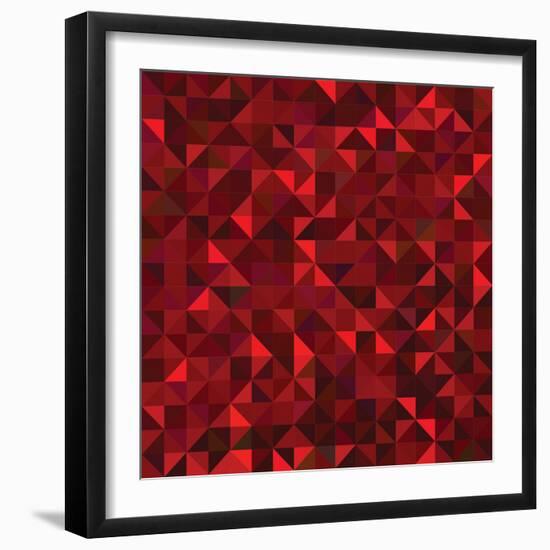 Red Geometric Background. Vector Mosaic Pattern-ESSL-Framed Photographic Print