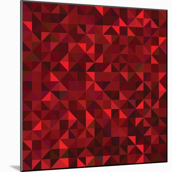 Red Geometric Background. Vector Mosaic Pattern-ESSL-Mounted Photographic Print