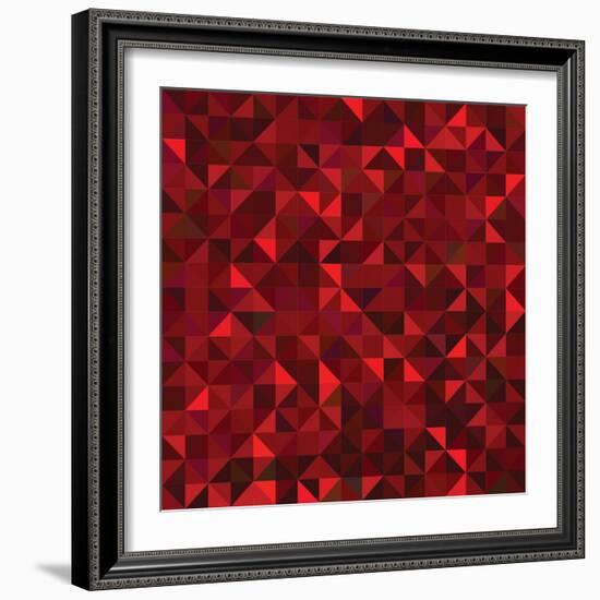 Red Geometric Background. Vector Mosaic Pattern-ESSL-Framed Photographic Print