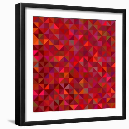 Red Geometric Background. Vector Mosaic Pattern-ESSL-Framed Art Print