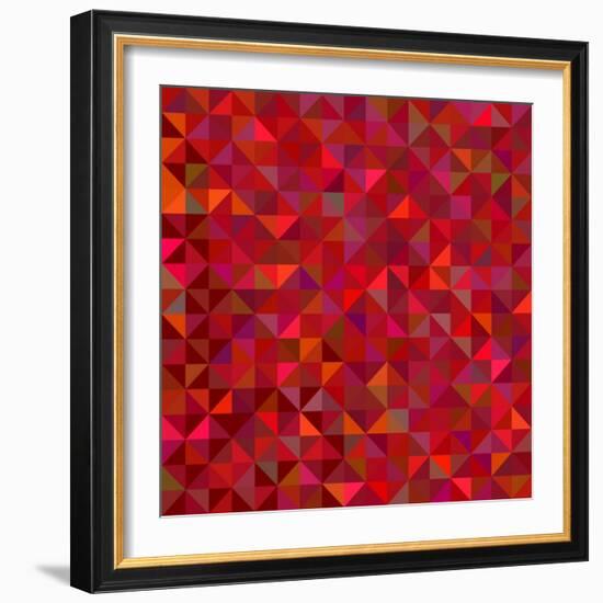 Red Geometric Background. Vector Mosaic Pattern-ESSL-Framed Art Print