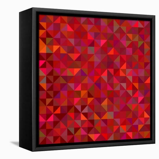 Red Geometric Background. Vector Mosaic Pattern-ESSL-Framed Stretched Canvas