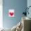 Red Geometric Heart-cienpies-Art Print displayed on a wall